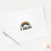 Freak trots ronde sticker (Envelop)