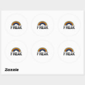 Freak trots ronde sticker (Vel)