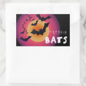 Freakin' Bats Halloween ID223 Rechthoekige Sticker (Tas)