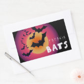 Freakin' Bats Halloween ID223 Rechthoekige Sticker (Envelop)