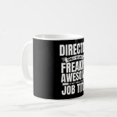 Freakin' Geweldige directeur Funny Quote Koffiemok (Voorkant links)