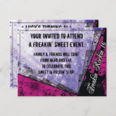 Freakin Rockin 16th Birthday Kaart (Voorkant / Achterkant)