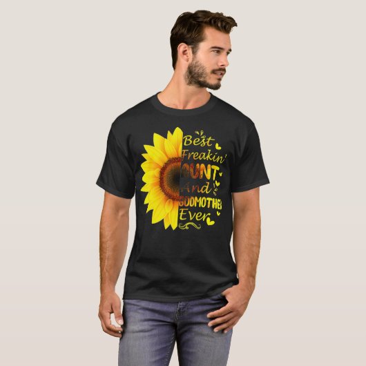 Freakin tante peetmoeder ooit zonnebloem Moederdag T-shirt (Voorkant volledig)