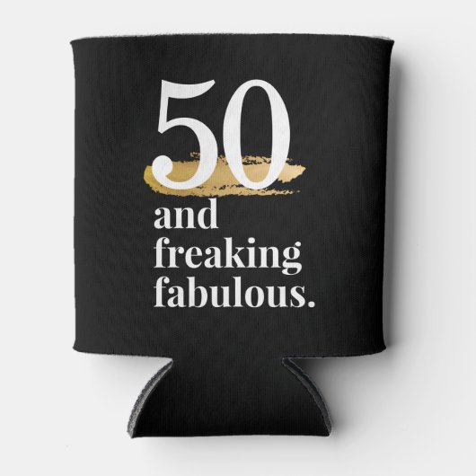 Freaking Fabulous Verjaardag Custom Age Can Holder Blikjeskoeler (Voorkant)