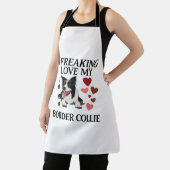 Freaking Love Border Collie Hond Harten_1 Schort (Insitu)