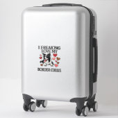 Freaking Love Border Collie Hond Harten_1 Sticker (Koffer)