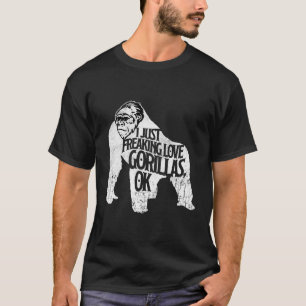 Freaking Love Schattigee Gorillas Crewneck Monkey  T-shirt