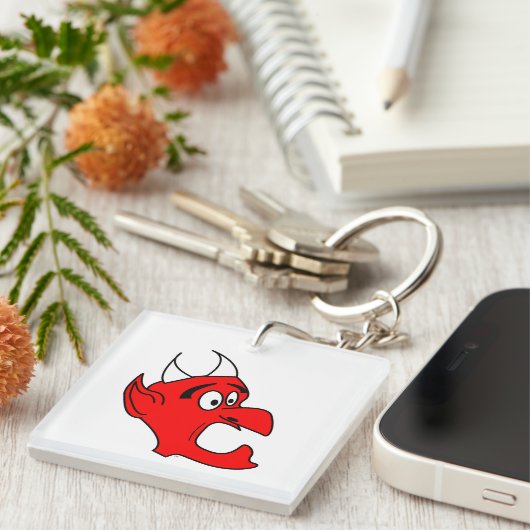 Freaking-out Devil Sleutelhanger (Voorkant Rechts)