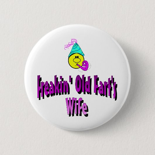 Freakin'Old Fart's vrouw Ronde Button 5,7 Cm (Voorkant)