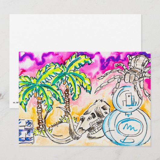 Freaky Art Feestdagenkaart (Voorkant / Achterkant)