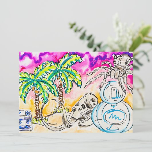 Freaky Art Feestdagenkaart (Staand voorkant)