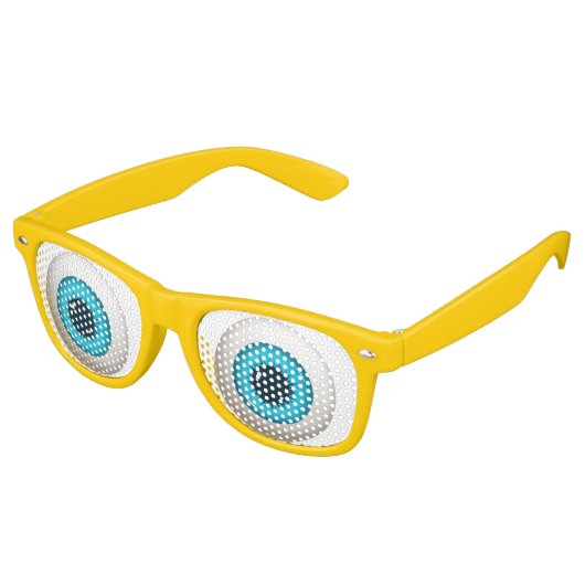 Freaky Big Round Eyeballen Retro Zonnebril (Gekanteld)