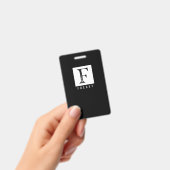 Freaky Bold Typografie Zwart-wit Ontwerp Badge (Handheld)