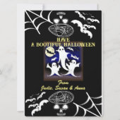 Freaky Boo Geesten Vleermuizen Bootiful Halloween  Feestdagenkaart (Achterkant)