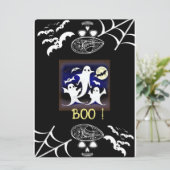 Freaky Boo Geesten Vleermuizen Bootiful Halloween  Feestdagenkaart (Staand voorkant)