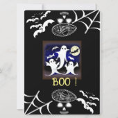 Freaky Boo Geesten Vleermuizen Bootiful Halloween  Feestdagenkaart (Voorkant)
