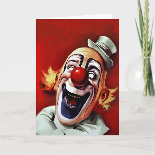 Freaky Clown Verjaardag Kaart (Voorkant)