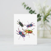 Freaky Cool Rainbow Stag Kevers Briefkaart (Staand voorkant)