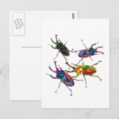 Freaky Cool Rainbow Stag Kevers Briefkaart (Voorkant / Achterkant)