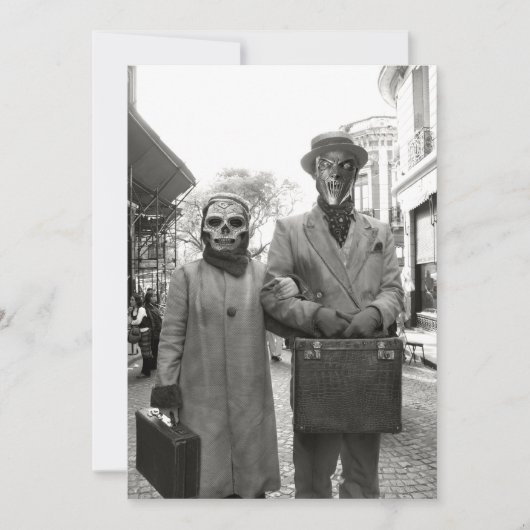 Freaky Couple Halloween Party Kaart (Voorkant)