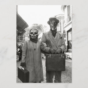 Freaky Couple Halloween Party Kaart