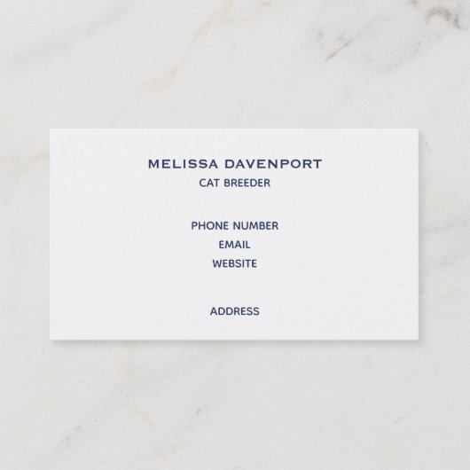 Freaky Cute Furless Sphynx Kitten Visitekaartje (Achterkant)