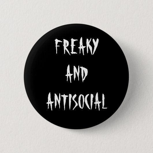 Freaky en antisociale Button (Voorkant)