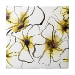 "Freaky Floral #3" Keukenkeuken en keramische tege Tegeltje