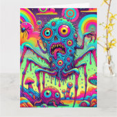 Freaky Fun De psychedelische creeper Kaart (Gele Bloem)