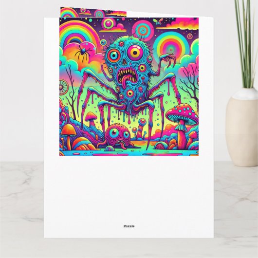 Freaky Fun De psychedelische creeper Kaart (Achterkant)