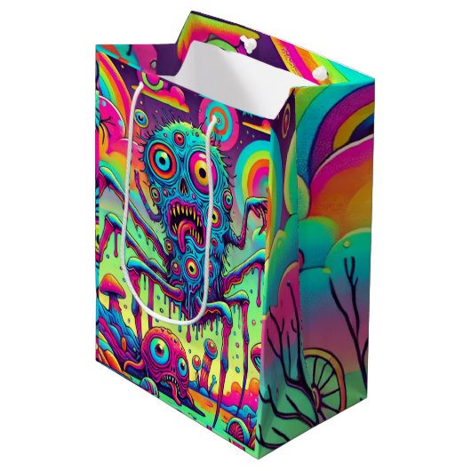 Freaky Fun De psychedelische creeper Medium Cadeauzakje (Voorkant Gekanteld)