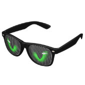 Freaky Green Grumpy Animal Cat Eyes Retro Zonnebril (Gekanteld)