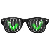 Freaky Green Grumpy Animal Cat Eyes Retro Zonnebril (Voorkant)