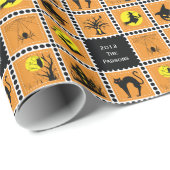 Freaky Halloween Blokken Verpakkingspapier Cadeaupapier (Rol Hoek)