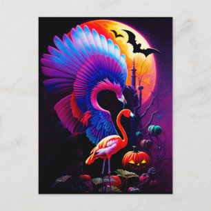 Freaky Halloween Flamingo Horror Briefkaart