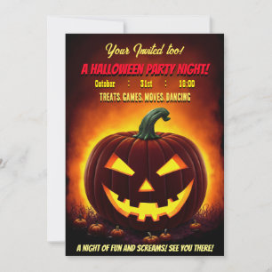 Freaky Halloween Pumkin Party Kaart