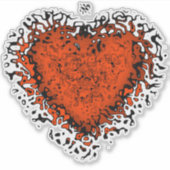 Freaky hart v1 sticker (Voorkant)