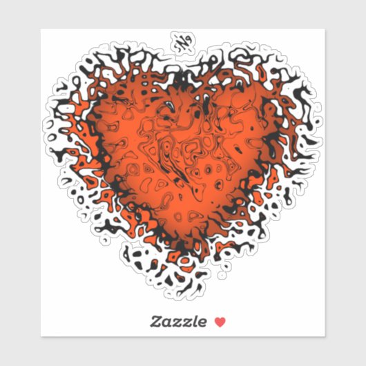 Freaky hart v2 sticker (Vel)