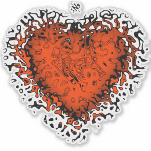 Freaky hart v2 sticker (Voorkant)