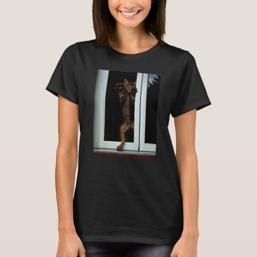 Freaky kattewerk kitten meme t-shirt (Voorkant)
