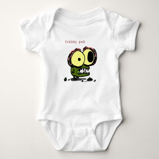 Freaky Pea-Shirten Romper (Voorkant)