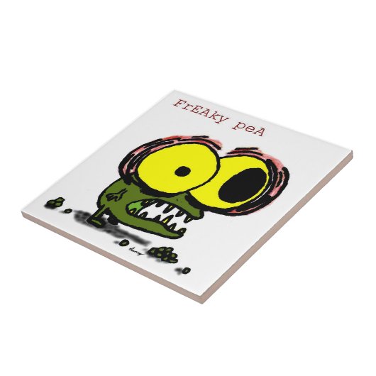 Freaky Pea Tile Tegeltje (Zijkant)