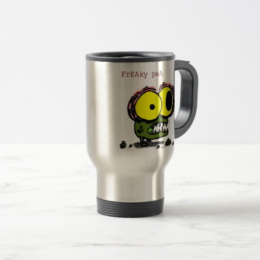 Freaky Pea Travel Mug Reisbeker (Voorkant rechts)