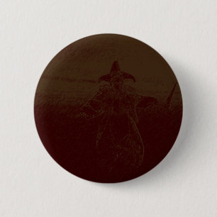 Freaky Scary Harlequin Clown Ronde Button 5,7 Cm