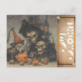 Freaky Skeletons Spooktacular Halloween Feestdagenkaart (Voorkant)