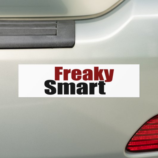Freaky Smart Bumpersticker (Op auto)