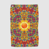 Freaky Tiki Red  Fractal Kaleidoscope Golfhanddoek (Voorkant)