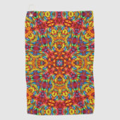 Freaky Tiki Red  Fractal Kaleidoscope Golfhanddoek (Voorkant)