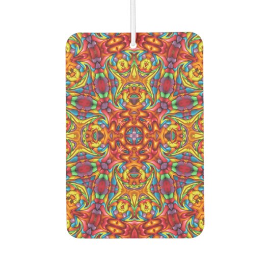 Freaky Tiki Red  Fractal Kaleidoscope Luchtverfrisser (Voorkant)