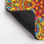 Freaky Tiki Red  Fractal Kaleidoscope Muismat (Hoek)